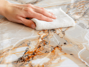 cleaning stone counter