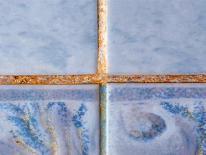 discolored grout