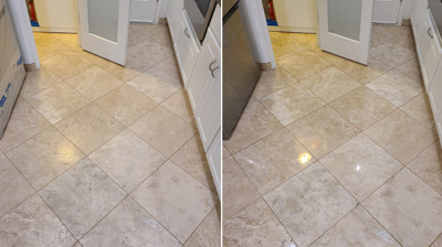 Travertine Floor Beautifully Honed and Polished
