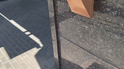 Exterior Granite Pedestal Veneer Repaired