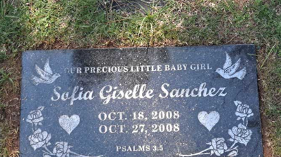 Here is the headstone AFTER our services. Photo