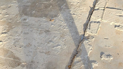 Here is another BEFORE image showing both elevations and dips. Photo