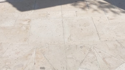 This AFTER image offers a closer look at the cleaned and sealed canterra. Photo