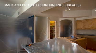 We move items that can be easily moved and cover items that can’t. Photo