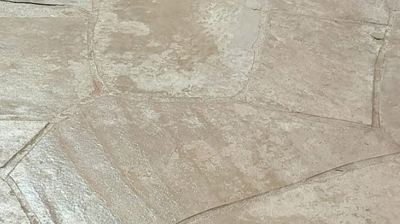 Here is a closer look at the flagstone BEFORE our services. Photo