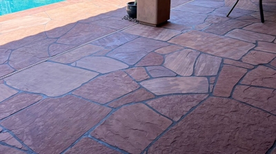 Improper Sealer on Flagstone Removed