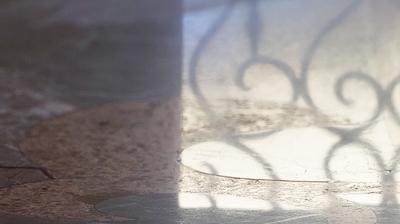 Natural Stone Floor Medallion Repaired