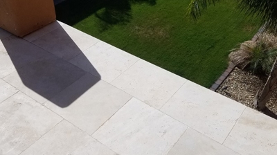 Unsightly Travertine Rust Stains Removed