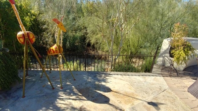 This is what the exterior flagstone looked like when we arrived on the job site. Photo