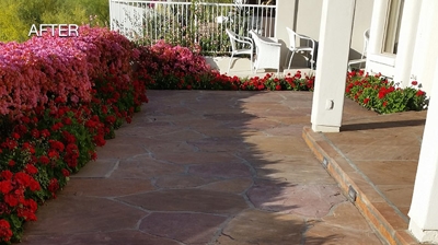 Notice how the colors in the flagstone pop. Photo