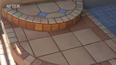 This stairway looks so much better now that it has been cleaned and sealed. Photo