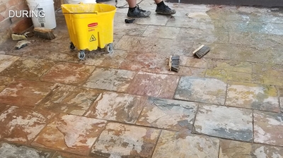 We also carefully cleaned the grout lines. Photo