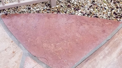 Here is the completely sealed piece of flagstone. Photo