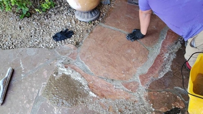 Flagstone Hardscape Topical Coating Removed