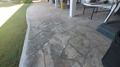 In this BEFORE image, it is apparent contaminants are attracted to the improper sealer. Photo