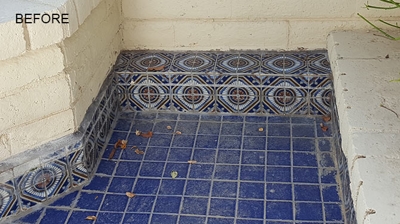 Dirt and signs of wear made this fountain very unattractive. Photo