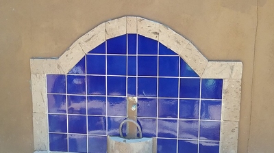 Here is the fountain the landscapers improperly installed. Photo