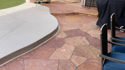 AFTER restoration and color enhancing, the flagstone has a naturally beautiful appearance. Photo