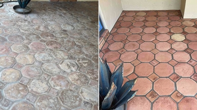 This entryway is much more welcoming now! Photo