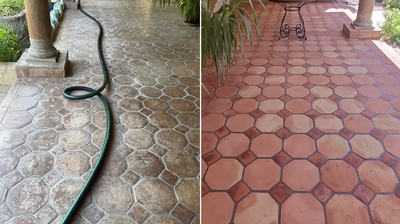 Here is another BEFORE (left) and AFTER (right) image. What a difference! Photo