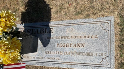 This headstone was stained and unsightly. Photo