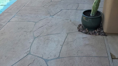 Here is a BEFORE image of the flagstone. Photo