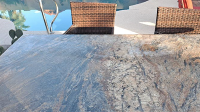 improperly sealed granite Photo