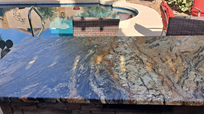 Here is a closer look at the granite top BEFORE our services. Photo