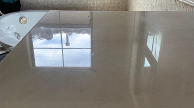 Marble Vanity and Tub Surround Restored