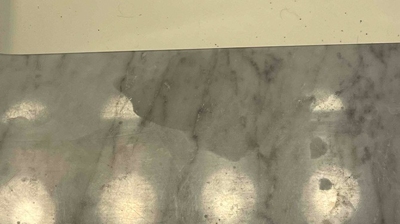 This image shows more etch damage. Photo