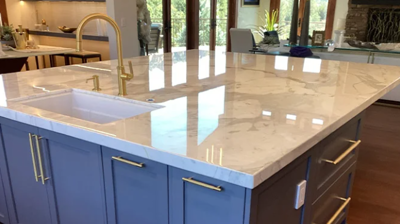 Here is another island top AFTER image showing the reflection. Photo