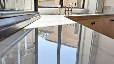 Elegance Restored to Marble Kitchen