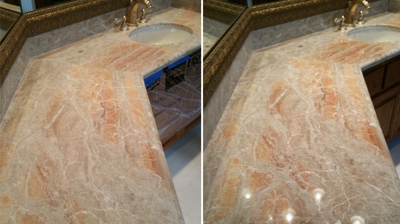 Marble Vanity Top Honing and Polishing