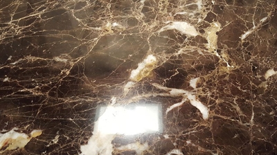 Here is another AFTER image, showing the etch damage erased and the marble finish restored. Photo