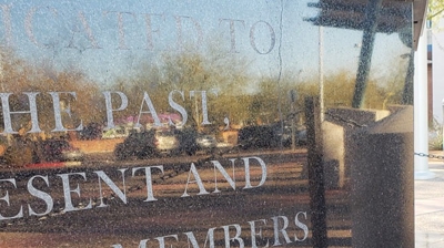 Here is another close up image of the crack, which is now only barely visible when the light hits it at just the right angle. Photo