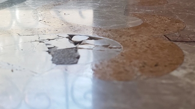 Here is the same damage as the previous image but from a different angle. Photo