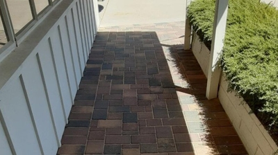Here is another image of the finished paver installation from a different angle. Photo