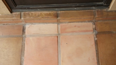 This image shows the sample tiles cleaned but not yet sealed. Photo