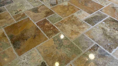 Fresh, Clean Look for Travertine Floor