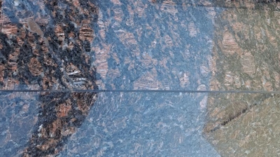 This AFTER image shows a closer look at the repaired seam. Photo