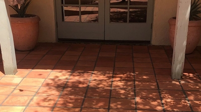 This is the same area as the previous picture, AFTER our Saltillo refinishing. Photo