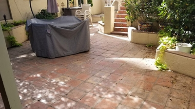 Here is the main patio area, BEFORE Saltillo restoration. Photo