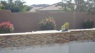 This image was taken DURING the restoration process, after the pool was drained and the calcium buildup was media blasted. Photo