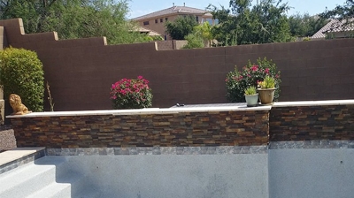 This image was taken AFTER we sealed the stone with Dry Treat Intensifia. Photo