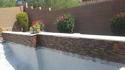 This image was taken AFTER we sealed the stone with Dry Treat Intensifia. Photo