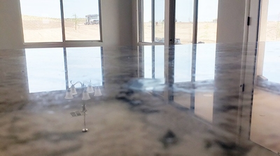 Here is another DURING image, after filling and prior to refinishing. Photo