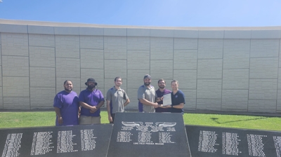 A formal thank-you letter was presented to our team. Photo