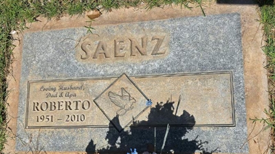Headstone before being restored. Photo
