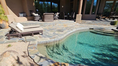 Here is another BEFORE image of the patio. Photo