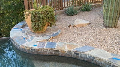 We used painters tape to mark any trouble spots. Photo